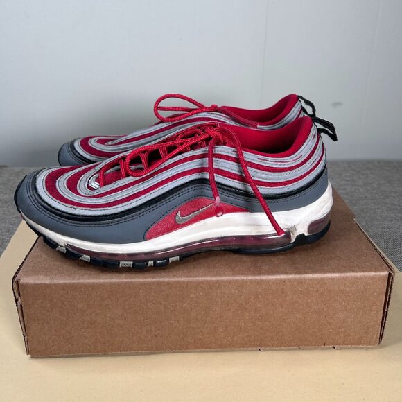 Nike Air Max 97 Sneaker Shoes Men's 9.5 Dark Grey Gym Red 921826 007 - Picture 6 of 15
